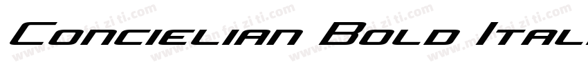 Concielian Bold Italic字体转换